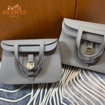HERMES愛馬仕 原單 錫器灰halzan mini22cm  25 cm