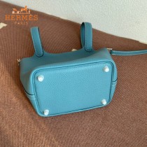 HERMES  牛仔蓝  愛馬仕 原單 Picotin 18菜籃子  金銀現貨