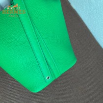 HERMES  竹子绿  愛馬仕 原單 Picotin 18菜籃子  金銀現貨