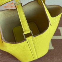 HERMES  柠檬黄  愛馬仕 原單 Picotin 18菜籃子  金銀現貨