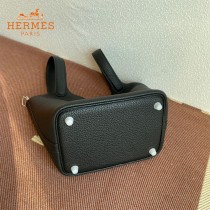 HERMES  黑色  愛馬仕 原單 Picotin 18菜籃子  金銀現貨