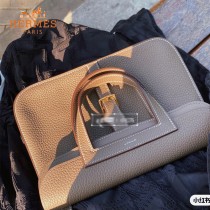 HERMES愛馬仕 原單大象灰halzan mini22cm  25 cm