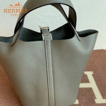 HERMES  锡器灰  愛馬仕 原單 Picotin 18菜籃子  金銀現貨