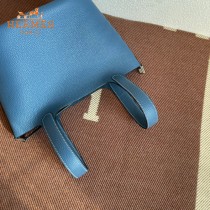 HERMES  希腊蓝白线  愛馬仕 原單 Picotin 18菜籃子  金銀現貨