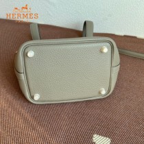 HERMES  沥青灰  愛馬仕 原單 Picotin 18菜籃子  金銀現貨