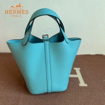 HERMES  北方蓝  愛馬仕 原單 Picotin 18菜籃子  金銀現貨