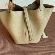 HERMES  风衣灰  愛馬仕 原單 Picotin 18菜籃子  金銀現貨