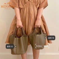 HERMES  大象灰  愛馬仕 原單 Picotin 18菜籃子  金銀現貨