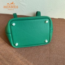 HERMES  丝绒绿  愛馬仕 原單 Picotin 18菜籃子  金銀現貨