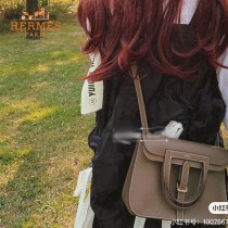 HERMES愛馬仕 原單大象灰halzan mini22cm  25 cm
