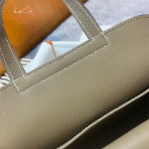 HERMES愛馬仕 原單大象灰halzan mini22cm  25 cm