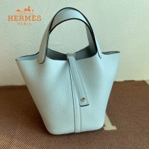 HERMES  圣杯蓝  愛馬仕 原單 Picotin 18菜籃子  金銀現貨