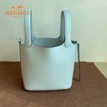 HERMES  圣杯蓝  愛馬仕 原單 Picotin 18菜籃子  金銀現貨