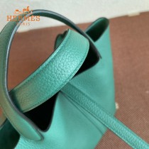HERMES  孔雀绿  愛馬仕 原單 Picotin 18菜籃子  金銀現貨