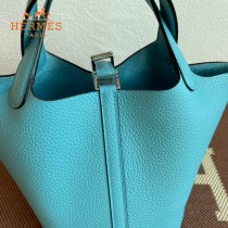 HERMES  北方蓝  愛馬仕 原單 Picotin 18菜籃子  金銀現貨