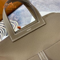 HERMES愛馬仕 原單大象灰halzan mini22cm  25 cm