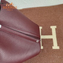 HERMES  酒红  愛馬仕 原單 Picotin 18菜籃子  金銀現貨