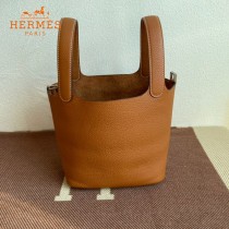 HERMES  金棕  愛馬仕 原單 Picotin 18菜籃子  金銀現貨