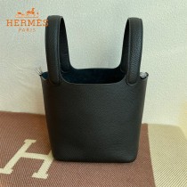 HERMES  黑色  愛馬仕 原單 Picotin 18菜籃子  金銀現貨