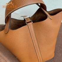 HERMES  金棕  愛馬仕 原單 Picotin 18菜籃子  金銀現貨