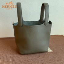 HERMES  锡器灰  愛馬仕 原單 Picotin 18菜籃子  金銀現貨