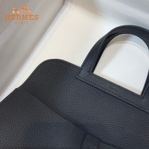 HERMES愛馬仕 原單 黑色halzan mini22cm  25 cm