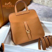 HERMES愛馬仕 原單 金棕halzan mini22cm  25 cm