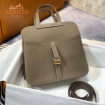HERMES愛馬仕 原單大象灰halzan mini22cm  25 cm