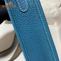 HERMES愛馬仕-011   原單伊芙琳 mini evelyne 17cm 金銀扣現貨蠟線