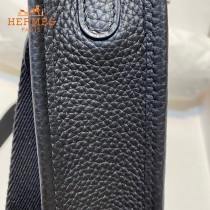 HERMES愛馬仕-018   原單伊芙琳 mini evelyne 17cm 金銀扣現貨蠟線