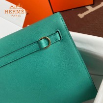 HERMES  孔雀蓝  愛馬仕 原單evercolor皮 Kelly DanSe 22cm  金銀扣