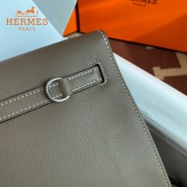 HERMES  大象灰  愛馬仕 原單evercolor皮 Kelly DanSe 22cm  金銀扣