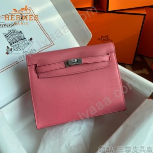 HERMES  唇膏粉  愛馬仕 原單evercolor皮 Kelly DanSe 22cm  金銀扣