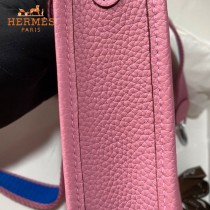 HERMES愛馬仕-010   原單伊芙琳 mini evelyne 17cm 金銀扣現貨蠟線