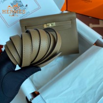 HERMES  威马犬米色  愛馬仕 原單evercolor皮 Kelly DanSe 22cm  金銀扣