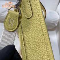 HERMES愛馬仕-015   原單伊芙琳 mini evelyne 17cm 金銀扣現貨蠟線