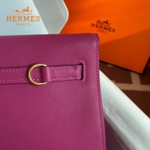 HERMES  玫瑰紫  愛馬仕 原單evercolor皮 Kelly DanSe 22cm  金銀扣