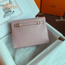 HERMES  3Q粉  愛馬仕 原單evercolor皮 Kelly DanSe 22cm  金銀扣