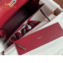HERMES  酒红  愛馬仕 原單evercolor皮 Kelly DanSe 22cm  金銀扣