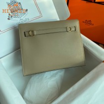HERMES  风衣灰  愛馬仕 原單evercolor皮 Kelly DanSe 22cm  金銀扣