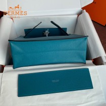 HERMES  牛仔蓝  愛馬仕 原單evercolor皮 Kelly DanSe 22cm  金銀扣
