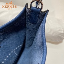 HERMES愛馬仕-016   原單伊芙琳 mini evelyne 17cm 金銀扣現貨蠟線
