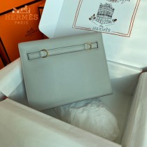 HERMES  珍珠灰  愛馬仕 原單evercolor皮 Kelly DanSe 22cm  金銀扣