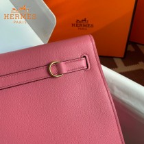 HERMES  唇膏粉  愛馬仕 原單evercolor皮 Kelly DanSe 22cm  金銀扣