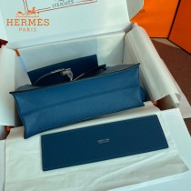 HERMES  深邃蓝  愛馬仕 原單evercolor皮 Kelly DanSe 22cm  金銀扣