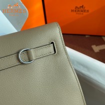 HERMES  风衣灰  愛馬仕 原單evercolor皮 Kelly DanSe 22cm  金銀扣