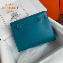 HERMES  牛仔蓝  愛馬仕 原單evercolor皮 Kelly DanSe 22cm  金銀扣