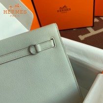 HERMES  珍珠灰  愛馬仕 原單evercolor皮 Kelly DanSe 22cm  金銀扣