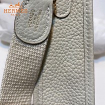 HERMES愛馬仕-017   原單伊芙琳 mini evelyne 17cm 金銀扣現貨蠟線