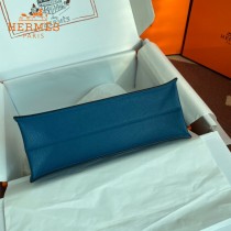 HERMES  深邃蓝  愛馬仕 原單evercolor皮 Kelly DanSe 22cm  金銀扣